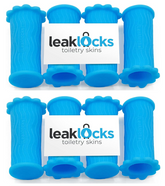 (8 Pack) LeakLocks® Toiletry Skins - Vibrant Blue